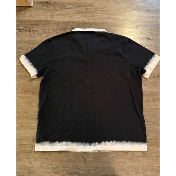 Disney Pirates of the Caribbean Dip Dye Black Polo Shirt Mens XL Walt Disney - Picture 5 of 5